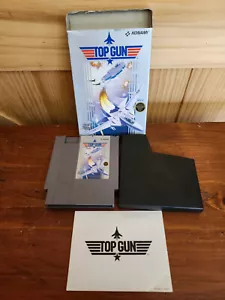 NES Top Gun Video Game CIB (no Styro POS) Tested Nintendo 1987 - Foto 1 di 4