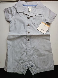 Body pagliaccetto blu con bottoni Just One You By Carters bambino taglia 12M nuovo - Foto 1 di 4