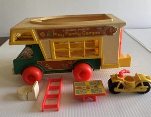 Vintage Fisher Price Little People Play Family Camper Boat Set #994 (no boat) - Picture 1 of 11