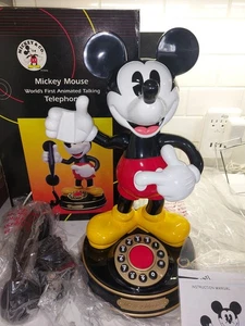 Disney Mickey Mouse Animated Telephone Phone MOVES & TALKS New Open Box Tested - Picture 1 of 20