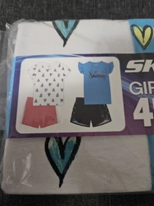 Skechers Toddler Girl 4 Pack Tshirts And Shorts - Picture 1 of 2