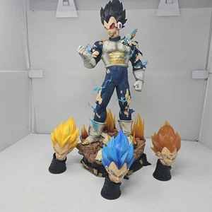 DragonBall Super DBZ 1/4 Azul Vegeta GK 4 Cabezas Resina Pintado Modelo Estatua - Imagen 1 de 21