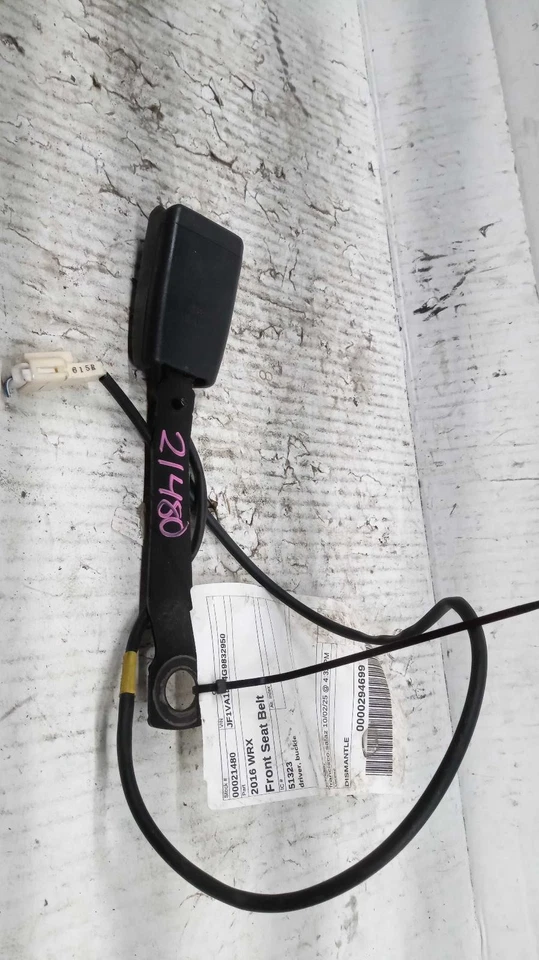 2016 Subaru WRX Seat Belt OEM White 64631FJ010 111K Miles 4DR Foto 1 de 4