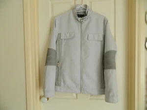 MEN'S Soft JACKET Zip Long Sleeve By INTERNATIONAL CONCEPT Size L Grey Polyester - Picture 1 of 9