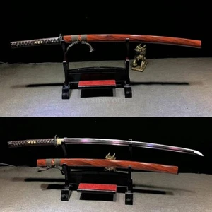 1095 Carbon Steel Japanese Katana Purple Blade Handmade Samurai Sword Full Tang. - Picture 1 of 9