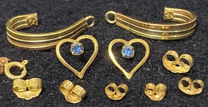 Lot of 14K Yellow Gold Earrings Backs Scrap Mixed Lot ~ 2.12grams Total - Picture 1 of 4