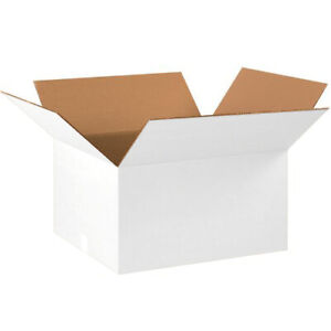22 x 18 x 12  Cardboard Boxes Gift Shipping White Corrugated Mailers  Set Of 25