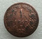 Austria 1 Kreuzer 1860 V Copper Coin S4