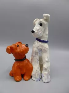 Goldscheider Wien zwei Terrier Hund Ida Meisinger - Bild 1 von 12