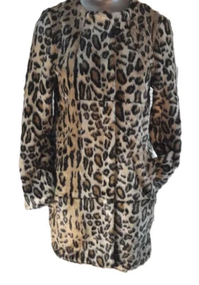 TOPSHOP CHEETHA LEOPARD FAUX FUR 外套 2 码 — 第 1/4 张图片