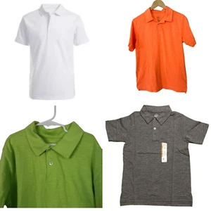 New Boys Jersey Polo Shirts Sizes XS, S, M, L, XL, XXL - Picture 1 of 14