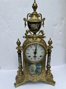 Vintage Imperial Brass Mantle Clock Made in Italy Mercurio Mercury German Works - Picture 1 of 11