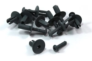 10x Grey Plastic 8mm x 19mm Car Trim Wheel Arch Liner Bumper Interior Screw Clip - Imagen 1 de 7