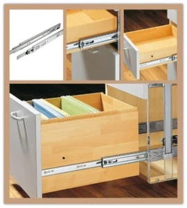 ~ CAJÓN DESLIZANTE EXTENSIÓN COMPLETA Rodamiento de bolas Deslizantes 18"" Gabinetes de hardware Cajón - Imagen 1 de 12