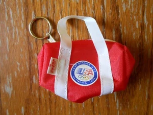 LEVI STRAUUS & COMPANY Olympic 1984 Red Mini Duffle Bag with Keychain - VGC - Picture 1 of 5