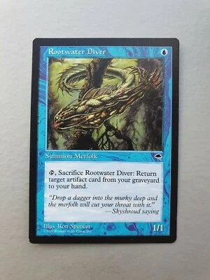 Rootwater Diver, MTG Tempest (1997). Uncommon Blue Creature NM - Image 1 of 2