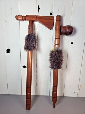 Pipa de paz réplica de hacha Tomahawk nativo americano de 17" Foto 1 de 4