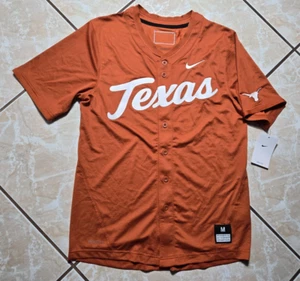 NWT Nike Texas Longhorns Orange Dri Fit NCAA Baseball Jersey Men's Medium - Picture 1 of 14