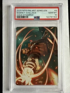 2025 MTG FINAL FANTASY ART SERIES GOLD STAMPED #8 BARRET WALLACE PSA 10 - Foto 1 di 2