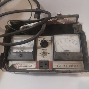 Vintage Robinair Volt-Watt Meter 12865 130v/260v 0-5000 Watt Range NOT WORKING - Picture 1 of 6