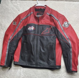 Chaqueta de Motocicleta Alpinestars Indy Armadura Etiqueta Negra Cuero MotoGP 2XL - Imagen 1 de 13