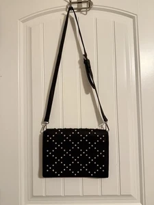 Magnolia and Vine Faux Black Leather Removable Magnetic cover attachment Purse - Picture 1 of 8