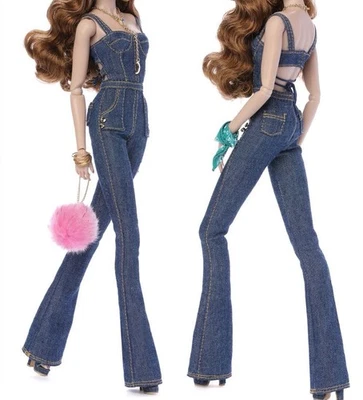 Integrity toys fashion royalty Nuface eye candy rayna denim jumpsuit only - Image 1 of 4