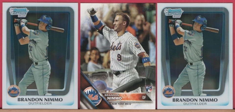 3-2011 Bowman Chrome - BRANDON NIMMO - дебютант #BDPP63 + 2016 обновление Topps #US74 - Изображение 1 из 1