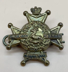 Derby Notts Abzeichen Regiment Mütze Sherwood Foresters und NOTTS DERBY ABZEICHEN Original - Bild 1 von 8