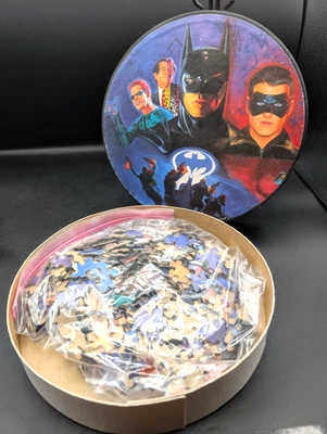 Rompecabezas redondo completo de 500 piezas de DC Comics Batman Forever 1995 raro Foto 1 de 3