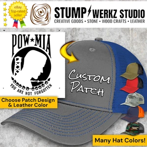 Custom Trucker Hat Baseball Cap Personalize Richardson US Military POW MIA - Picture 1 of 22
