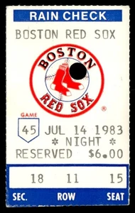 1983 Fenway Park Ticket Boggs 6th Career HR Red Sox July 14 #B - Picture 1 of 2