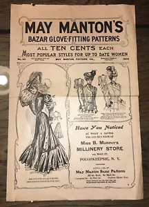 Antike Broschüre ""May Manton's Bazar Handschuh-Passformmuster Stile - Bild 1 von 12
