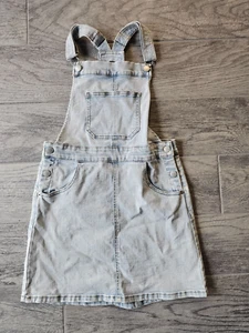 Girls art class denim overalls jean dress size large 10-12 light blue - Picture 1 of 9