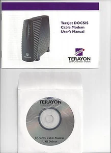 CABLE MÓDEM TERAYON TERAJET DOCSIS DISCO USB, INICIO RÁPIDO Y MANUAL DE USUARIO SOLAMENTE - Imagen 1 de 1