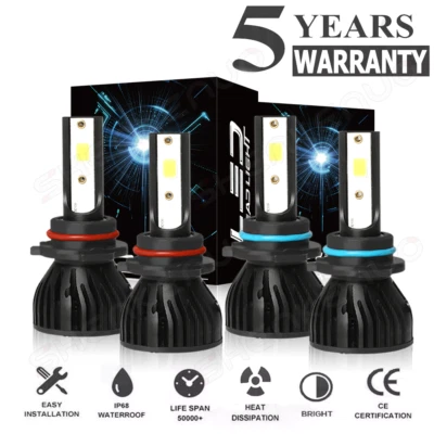 For Honda Civic Sedan 4-Door 2004-2015 10000K LED Headlights Bulbs Hi/Low Lights - Image 1 of 4