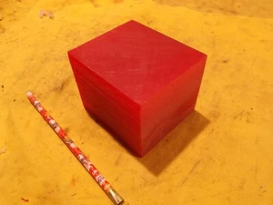RED TOOLING BOARD pattern mold plastic prototype modeling 3" x 3 1/2" x 4" - Picture 1 of 1