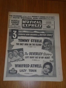 NME #598 1958 JUNE 27 TOMMY STEELE BEVERLEY SISTERS WINIFRED ATWELL VIC DAMONE - Bild 1 von 1