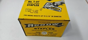 5000 Arrow Fastener 379 1/2 Inch 12.70mm Round Crown Staples T37 Vintage NOS - Picture 1 of 6