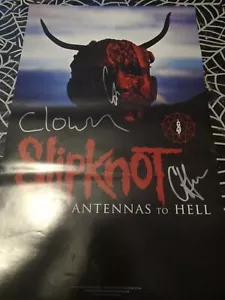 Slipknot Antennas To Hell Signed Autograph Poster Clown Corey Taylor Chris Fehn - Picture 1 of 4