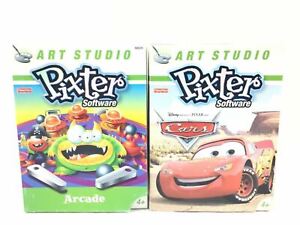 Lot of 2 Fisher Price Pixter Software CARS & ARCADE For Color System Age 4+ New