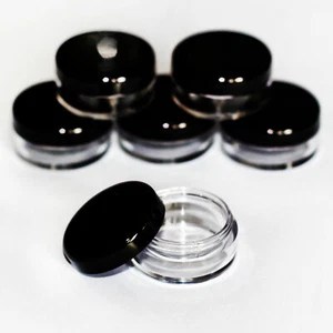10ml FRASCOS / OLLAS DE MUESTRA DE PLÁSTICO TRANSPARENTE VENDEDOR DEL REINO UNIDO Glitter / Cream jfb - Imagen 1 de 1