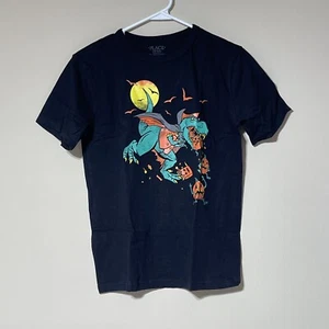 Boys Short Sleeve Halloween T-shirt Size L (10-12). NWT! Dinosaur & Pumpkins - Picture 1 of 4