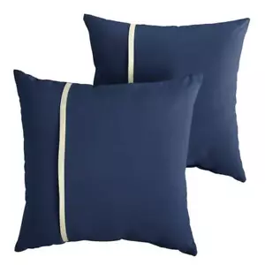 Sorra Home Outdoor Throw Pillows Sunbrella Canvas Outdoor Knife Edge Pillows - Picture 1 of 7