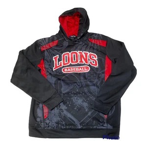 Great Lakes Loons MiLB Holloway Pullover Hoodie Sweatshirt Black Red Men’s M - Picture 1 of 7