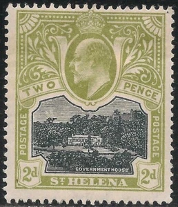 St. Helena #52 (A6) FVF MINT HR - 1903 2p Government House and Edward VII - Picture 1 of 2