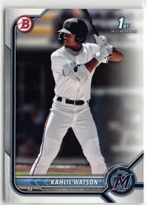 Bowman Kahlil Watson 2022 1st Bowman Paper Miami Marlins #BP-3 - Imagen 1 de 2