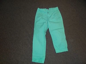 GIRLS SIZE 7 SLIM BRIGHT GREEN KHAKI PANTS BY GAP **VERY NICE** - Picture 1 of 4