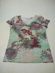 Wrangler V-Neck Short Sleeve T-Shirt, ladies Multicolored size Large - Picture 1 of 5