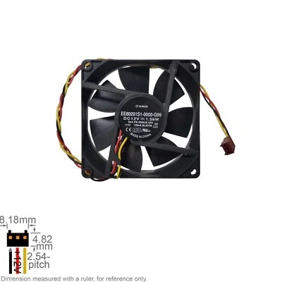 Fan Muffin Cooling DC 12V DC12V 12VDC  80mm 80x80x20 Sunon EE80201S1-0000-G99 - Image 1 of 3